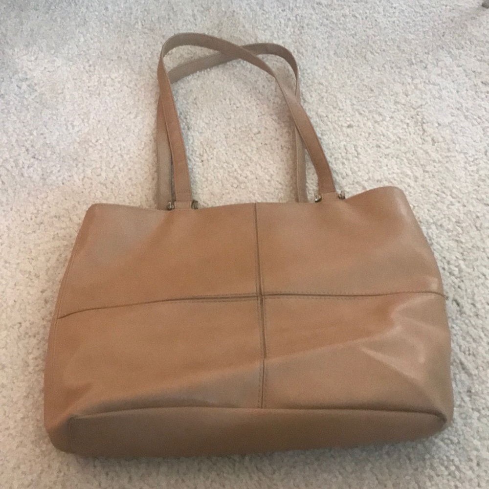 Liz Claiborne faux leather tote with wallet